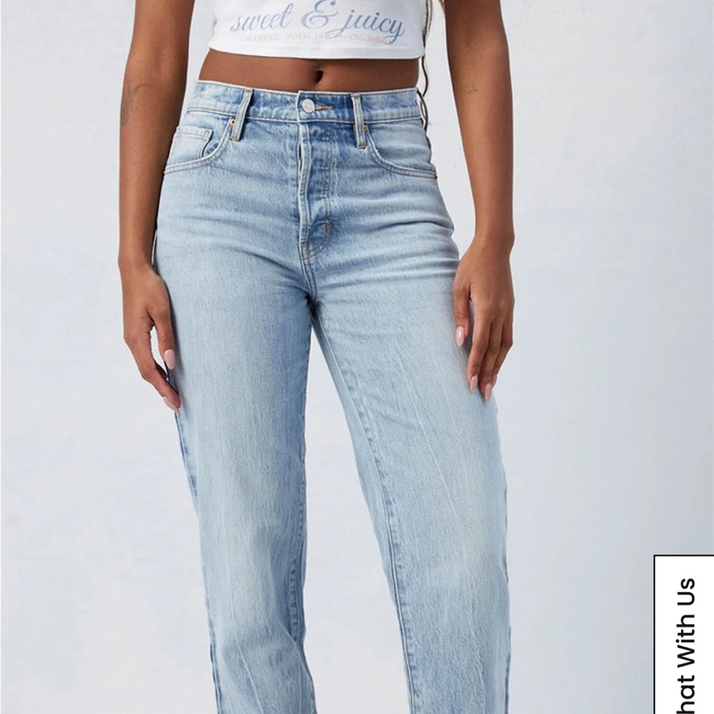 The Tik tok viral Pac Sun jeans!! Stretch dad jeans in indigo light